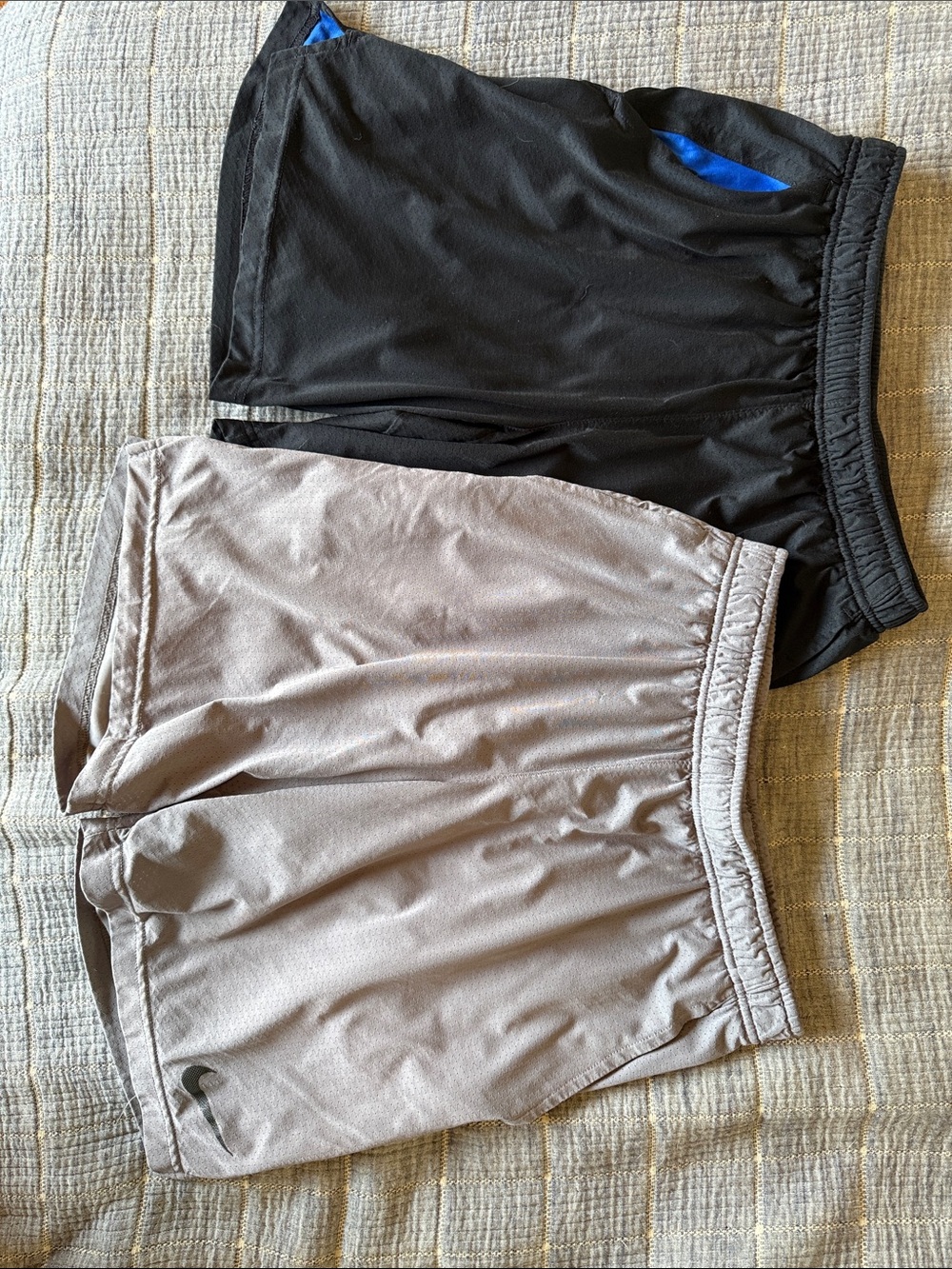 Bundle of THREE Nike Men’s Shorts (L) - black (2) and gray (1) - Picture 2 of 11